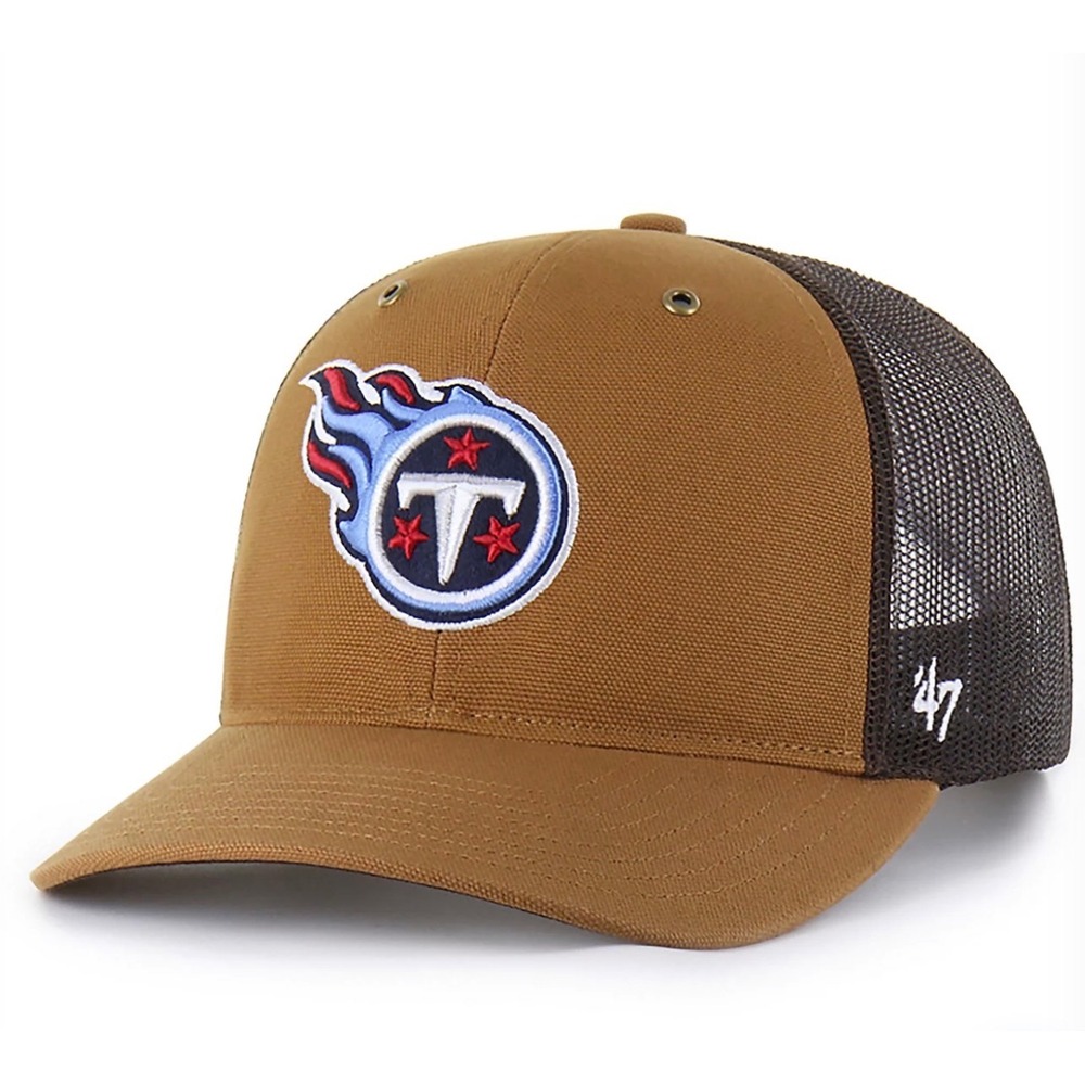 Tennessee Titans Carhartt 47 Trucker Hat Brown Duck cloth Snapback Cap OSF NEW